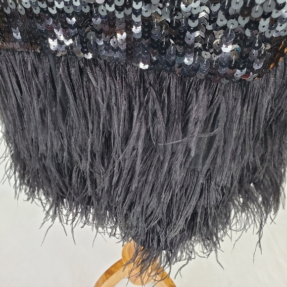 Michael Kors Sequin and Ostrich Feather New Year's Eve Party Swiftie Dress - Picture 10 of 16
